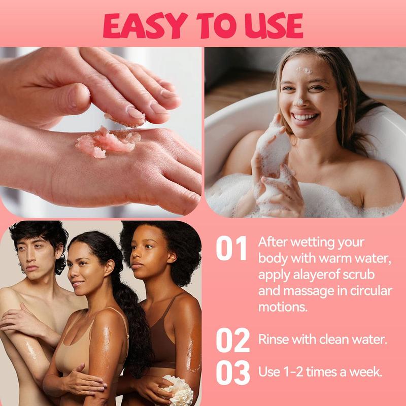 Product Introduction of 300g Peach Body Cleansing Scrub, Exfoliating Body Scrub Cream, Beauty & Personal Body Care Product for Women & Men 7