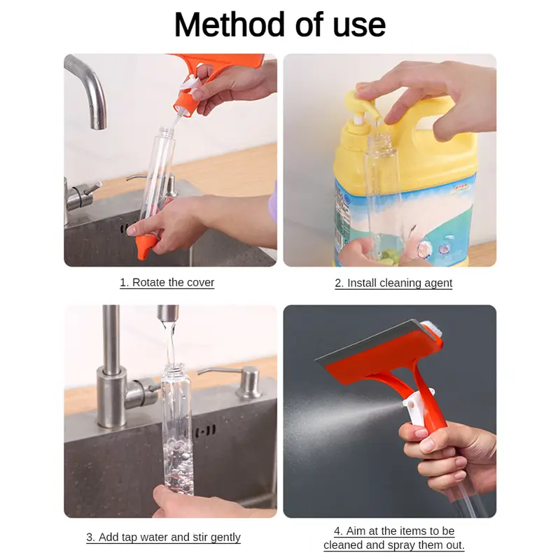 3 cái Kính xước Kính công cụ hữu ích Cần gạt nước cửa sổ gia dụng Dụng cụ cạo silicon Dụng cụ cạo làm sạch Bàn chải đặc biệt Thanh kính thiên văn 4