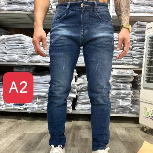 Quần jeans dài nam màu XANH co giãn 4 chiều from slim gam màu xanh Big size 28-36 dáng ôm Menswear Cotton Pants Có Túi