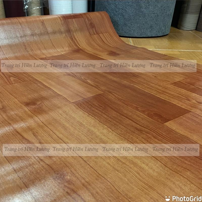 {Combo 10mx1m} Simili trải sàn vân gỗ nâu đỏ , cuộn trải sàn nhựa PVC trải trong nhà , văn phòng , cửa hàng