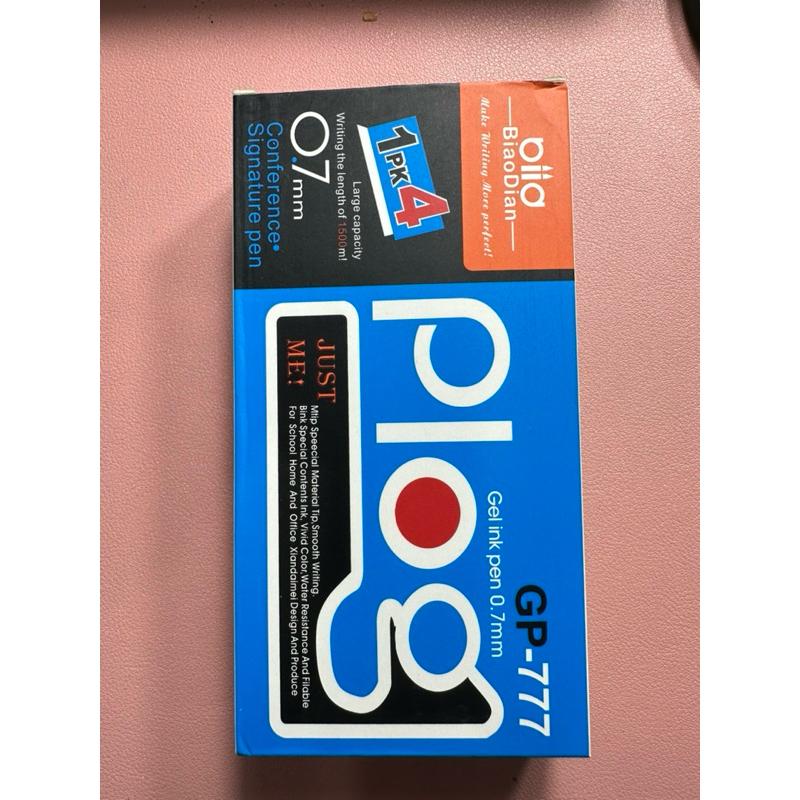    HỘP 12C  Bút gel nước bút bi béo Plog GP777 GP-777 GP 777 nét 0.7mm mực xanh. 