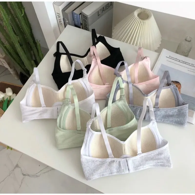 [Combo 3 Áo] Áo Lót Nữ, Áo Ngực Cotton Không Gọng, Áo Ngực Mút Mỏng Dành Cho Học Sinh 7