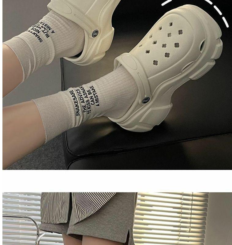 Product Introduction of Platform Coros Shoes 2025 New Women's Summer Outdoor Wear 2025 New Platform Height Increasing Beach Closed Toe Sandals 4