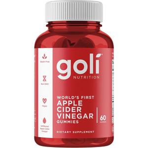 Goli Apple Cider Vinegar Gummy Vitamins - 60 Count - Vitamin B12, Gelatin-Free, Gluten-Free, Vegan & Non-GMO sea lecithin melatonin