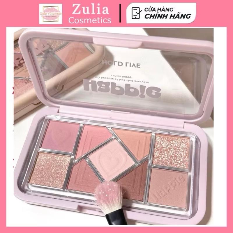 Bảng Phấn Nhũ Mắt Hold Live 9 Ô Happie lấp lánh