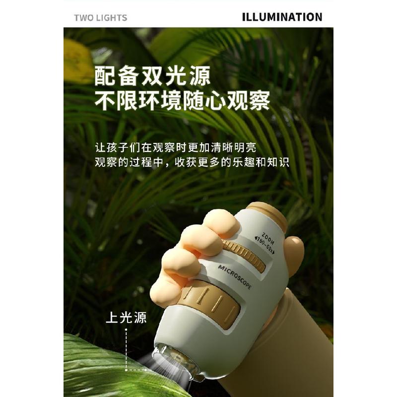 Product Introduction of Handheld portable children&#39;s microscope student version scientific experiment puzzle early education special set toy gift 5