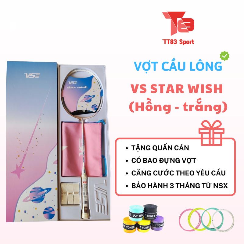 Vợt Cầu Lông Venson VS Star Wish [FULL BOX] | Biến mọi đường cầu đều có thể (Tặng Túi + Cước +Cuốn cán) Cán Vợt Sport