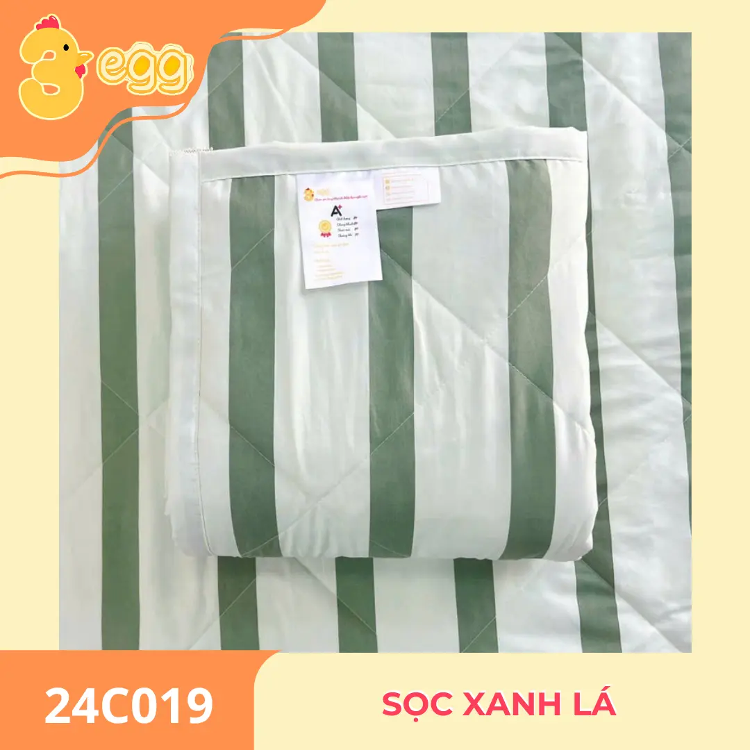 Mền sọc xanh lá - kích thước 2mx2m- Nhiều màu sắc- 100% cotton