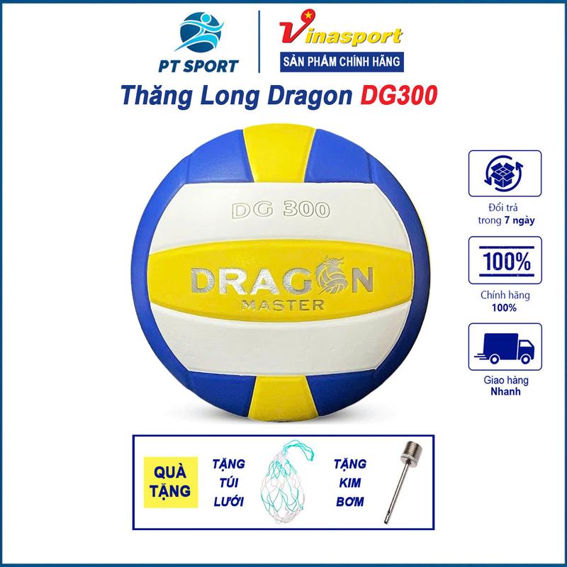 Bóng Chuyền Thăng Long Dragon DG300 | Da PU Hàn Quốc Đánh Êm Tay Đạt Tiêu Chuẩn Thi Đấu (Tặng Túi Lưới Kim Bơm) Sport Nam