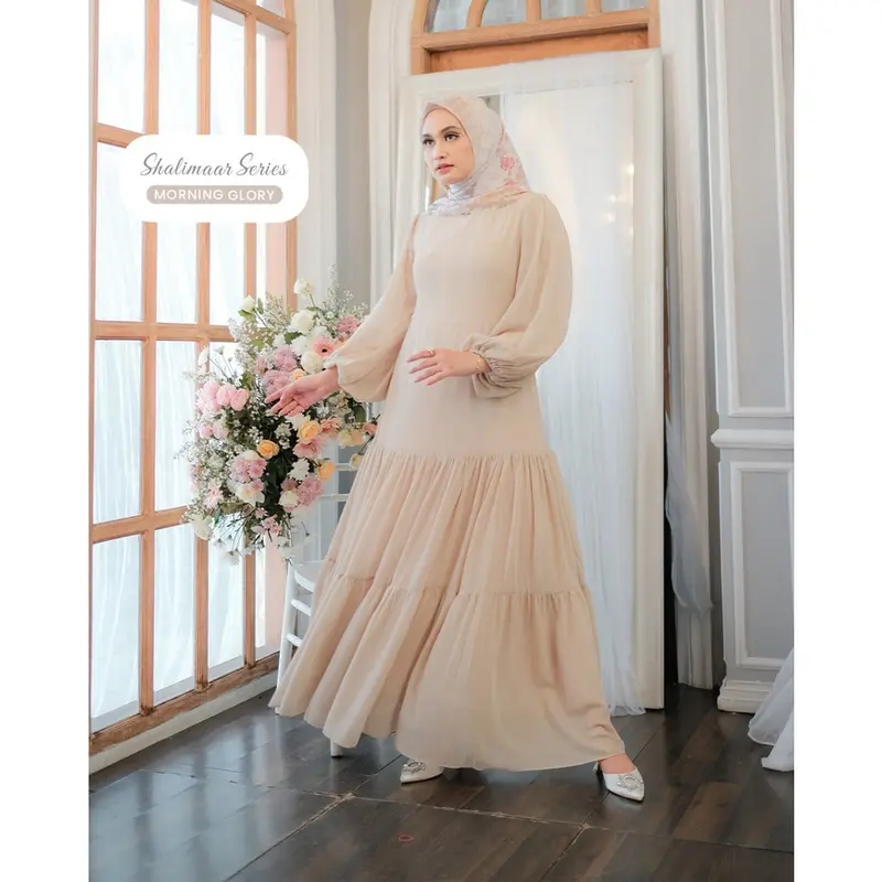 Gamaleea - Shalimaar Dress X ShellaAlazta / Dress Wanita / Gamis Muslimah / Dress Pesta Bahan Cerruty Mewah / Busui Friendly 1