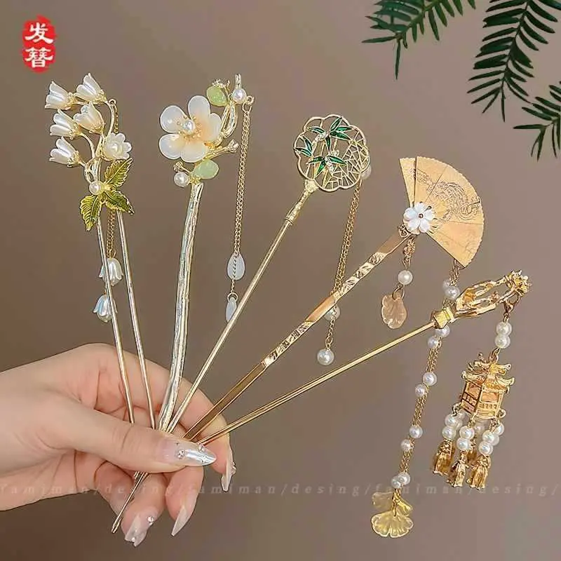 Hair clips, new Chinese-style antique hair clipper, for women, simple and modern, high-grade, suitable for women's Mandarin clothing