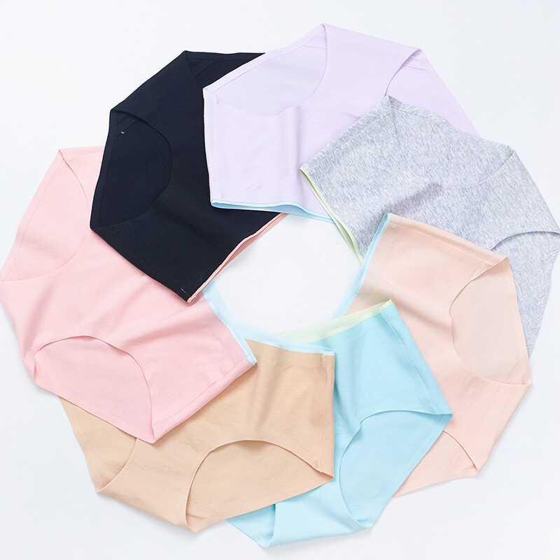 Product Introduction of Pure cotton seamless mid waist antibacterial sexy women's panties 7