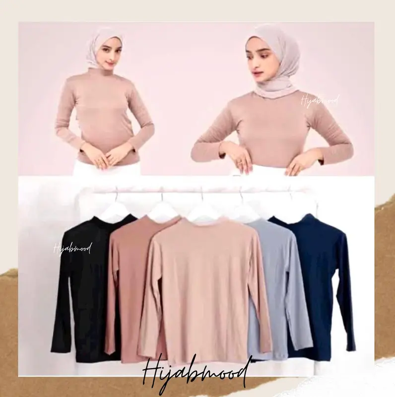 Manset / Manset Wanita / Manset Hijab / Manset baju / Baju Daleman Spandex Muslim Panjang Dalaman Atasan Basic 0