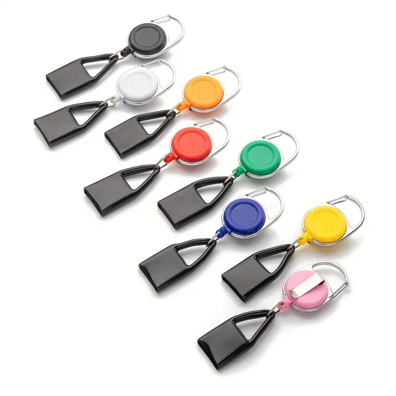 8pcs Retractable Lighter Clip Assorted Color Lighter Holder Keychain with Clip Classic Lighter Cover, Single Clip for Convenience, Black, White, Red, Blue, Yellow, Green, Pink, Orange 0