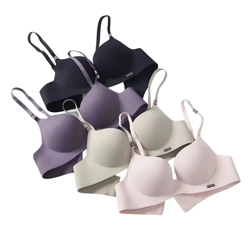 (BRA97.2) Bra Push Up Wanita Tanpa Kawat Simple Warna Polos Bh Pengait Belakang Pakaian Dalam Sport Tanpa Kawat