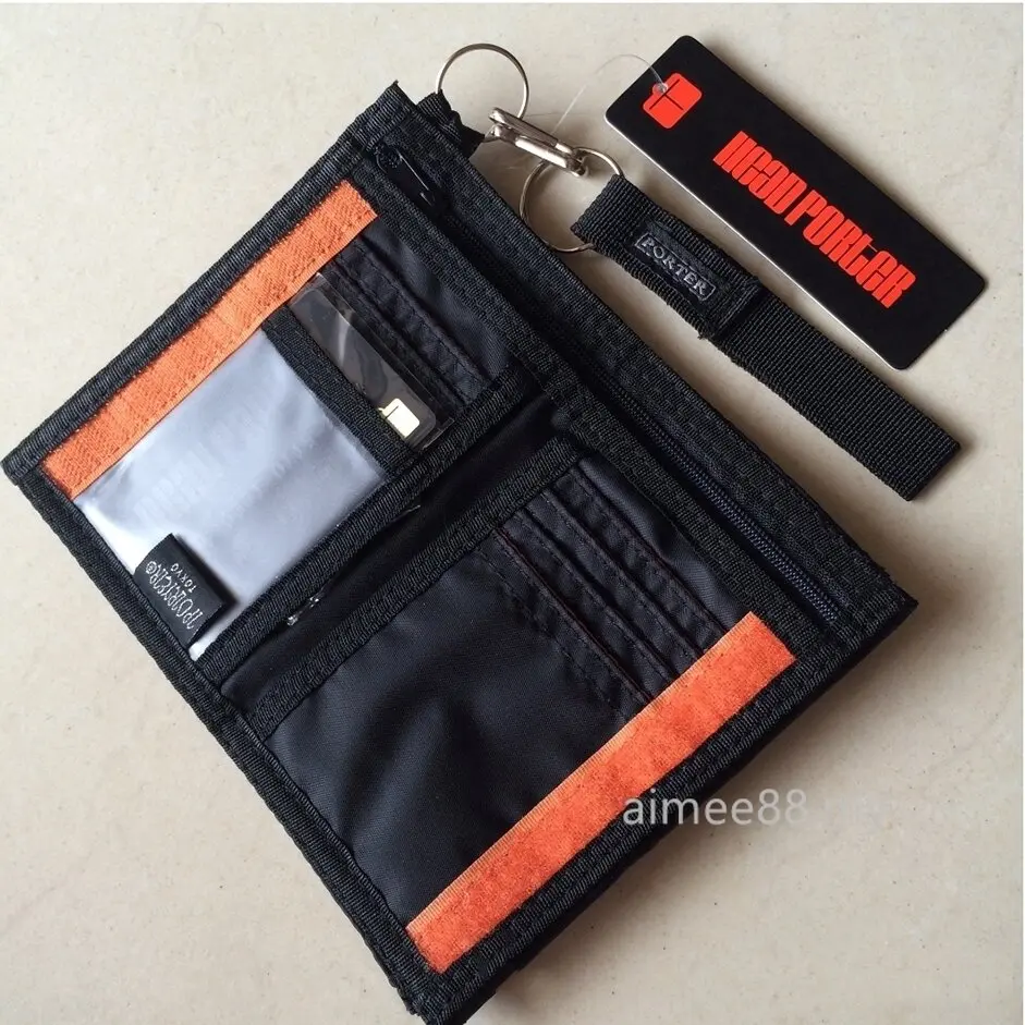 Dompet Pegang Tangan, Kualiti Jepun, Klip Wang, Rekaan Jepun, Dompet Butang Porter, Bahan Kalis Air, Pemegang Kunci Percuma, Berkualiti Tinggi Bags Button