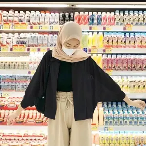 Yola Batwing Outer Basic Cardigan Ceruty Premium