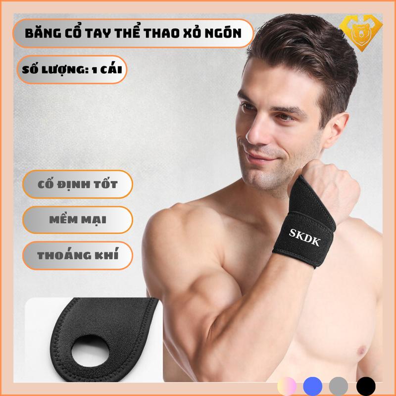    1 Chiếc   Băng bảo vệ cổ tay tránh chấn thương AL A33- Băng cổ tay hổ trợ chơi thể thao xỏ ngón   1 chiếc   Phụ Kiện Quấn Cổ Tay Tập Thể Dục Sport 