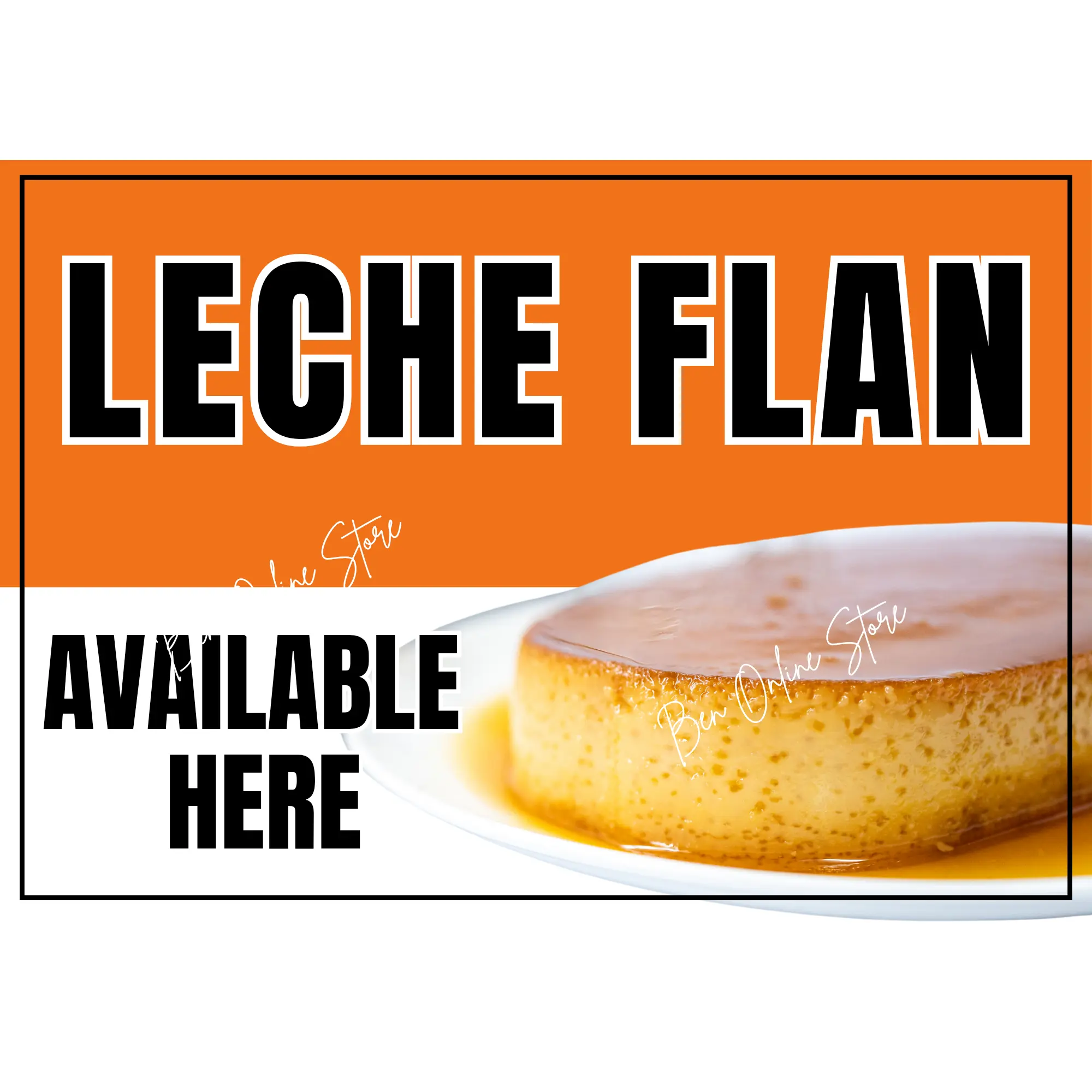 Waterproof bannerLECHE FLAN SIGNAGE, STORE SIGNAGE, STORE SIGN ...