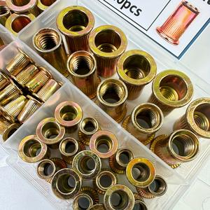 102 piezas de juego profesional de remaches y tuercas de acero colorido - Herramientas para láminas delgadas, proyectos DIY en casa, rendimiento confiable, duraderos, anticorrosivos - herramientas manuales versátiles para diversas aplicaciones