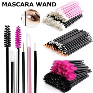 Disposable Lip Brush / Spoolie / Maskara Wand / Kuas Lipstik Sekali Pakai / Aplikator Maskara Sekali Pakai Isi 50pcs