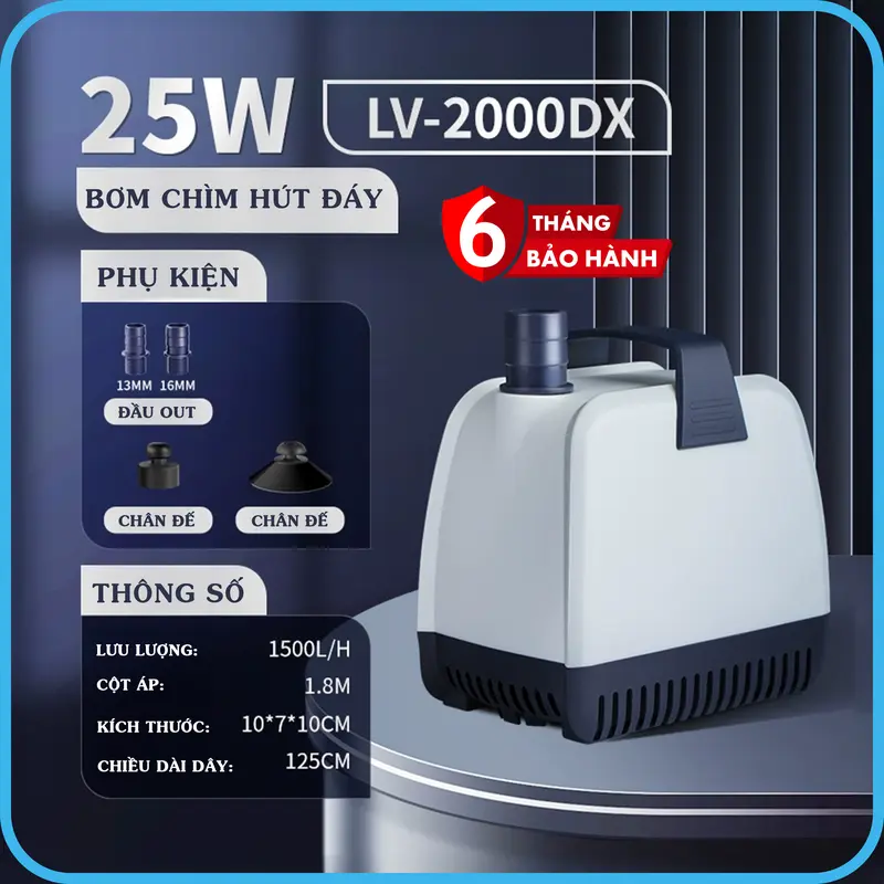 Máy Bơm Hồ Cá 360 Độ Hiệu Jingye LV Series - Hút Đáy 360 Độ - Công Suất Thấp Hiệu Năng Cao lọc 7