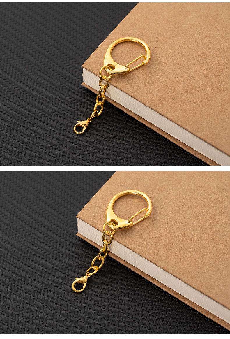 Product Introduction of Gold Keychain Hanging Chain Large C Buckle Keychain Zinc Alloy D-shaped Buckle Lobster Clasp DIY Pendant Accessories 15