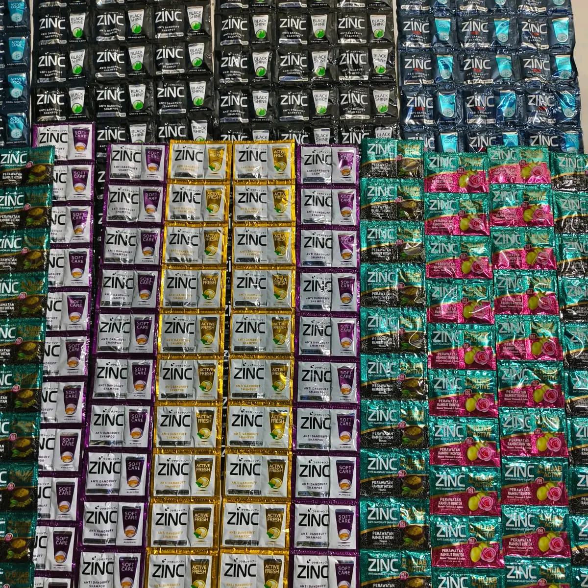 6 renteng shampo ZINC renteng isi 72pcs-