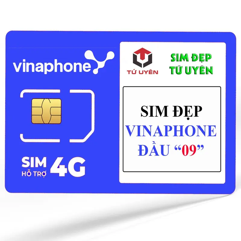 [SỐ 51]-[ SIM ĐẸP VINAPHONE -Trả trước ]- [ĐẦU 09] -Nhiều định dạng Kem 0