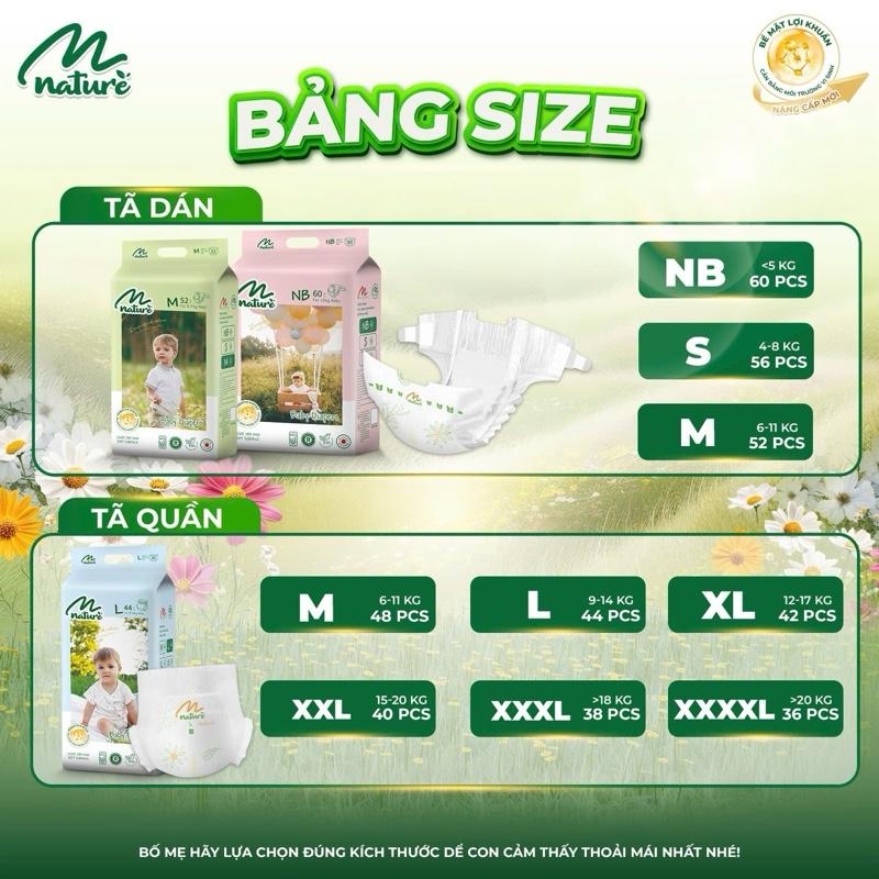 ( combo 2 bich) Bỉm Momo NATURE ( xanh ) mẫu mới