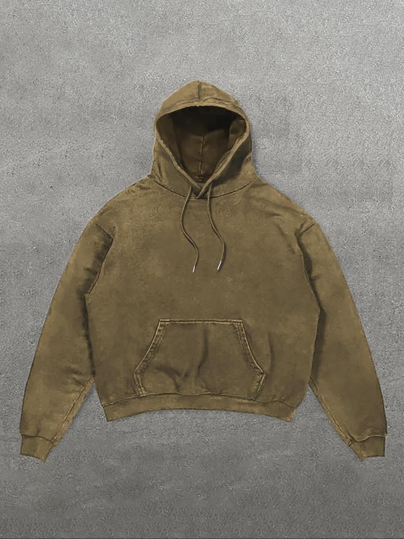 Product Introduction of Men's Vintage Graphic Print Hoodie, Casual Regular Fit Retro Long Sleeve Hooded Sweatshirt for Spring & Fall, Fashion Men's Top for Daily Wear, Pullover, Cotton 8