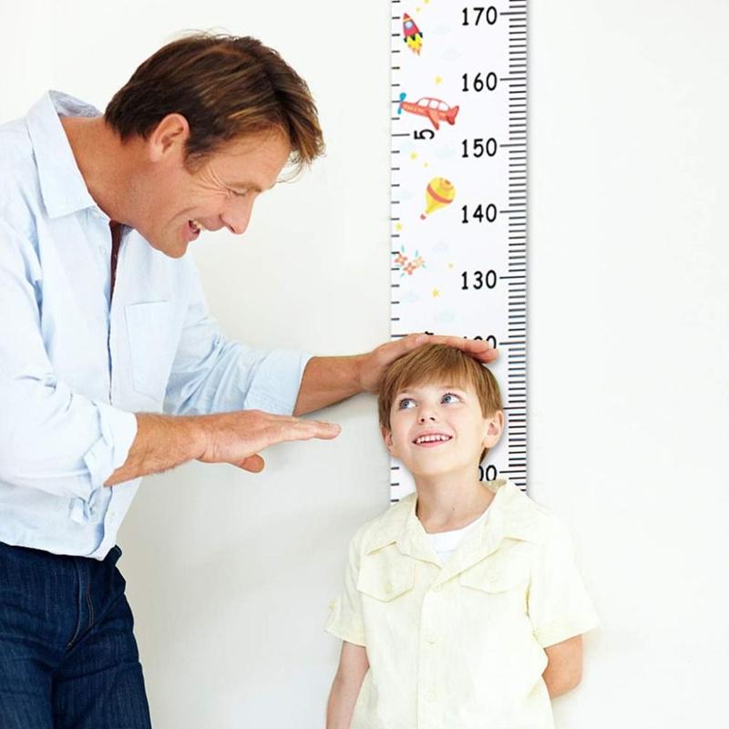 Fashion Wall Hanging Children's Height Ruler Wooden Roll up Height Measuring Chart Removable Wall Sticker for Kids Child Room 8