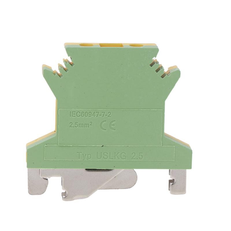 Product Introduction of USLKG2.5 Screw Ground DIN Rail Terminal Block Earth Connector Protective Modular UK 2.5mm Wire Electrical Connector USLKG-2.5N 29