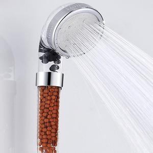 Shower Head, 1 Count Plastic High Pressure Transparent Handheld Shower Heads, Water Saving Shower Nozzle with Filter, Everything Shower Products, Bathroom Accessories