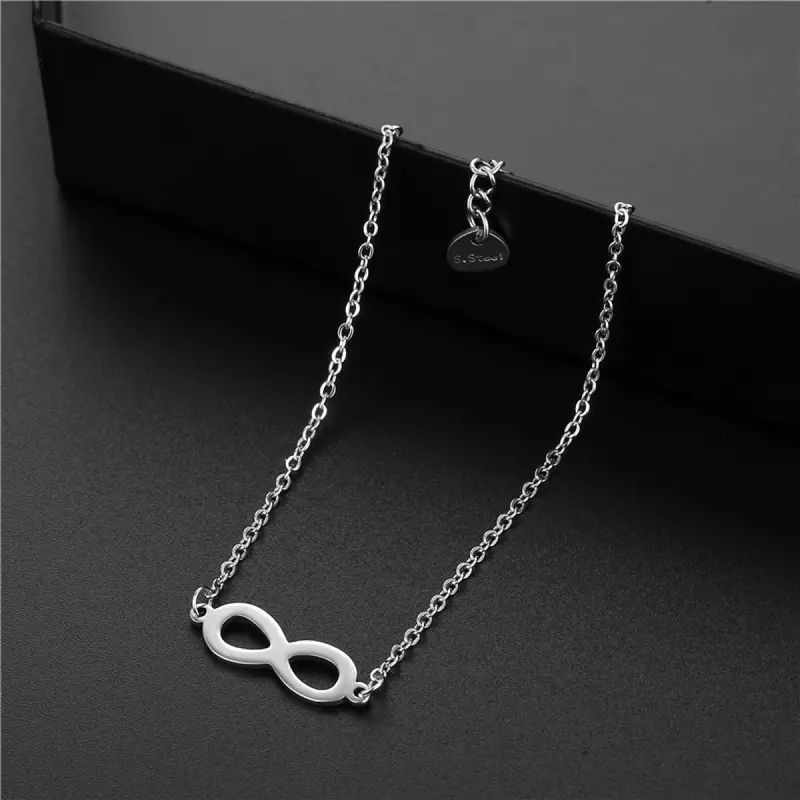 Vòng Tay Số 8 & Vô Cực, Thiết Kế May Mắn, Dây Chuyền Có Thể Điều Chỉnh Thanh Lịch, Dành Cho Phụ Nữ, Biểu Tượng Của Sự Giàu Có Và Tình Yêu Vĩnh Cửu, Đồ Trang Sức Có Thể Xếp Chồng Hợp Xu hướng 1
