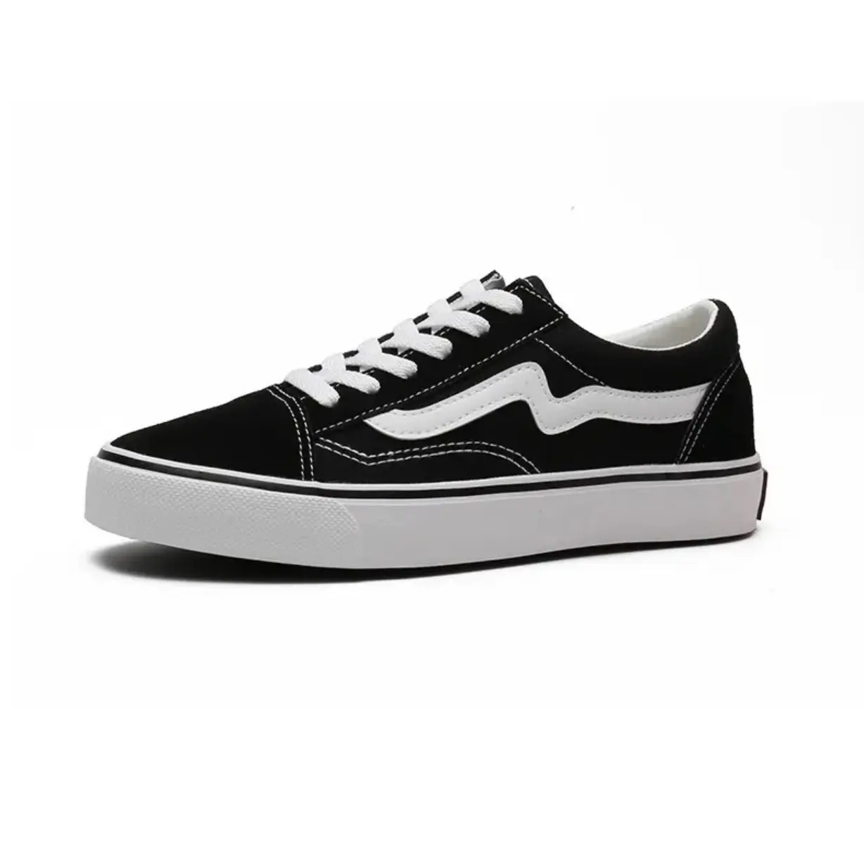 GiàY V.A. Đen vip sz36-44 ( mua tăng  Size ) Nam Sneaker Đế Bằng Vải Canvas