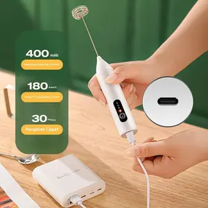 【QQ174】Hand  Mixer Mini Mixer Pengocok Susu Milk Frother High Speed Rechargeable Type-C