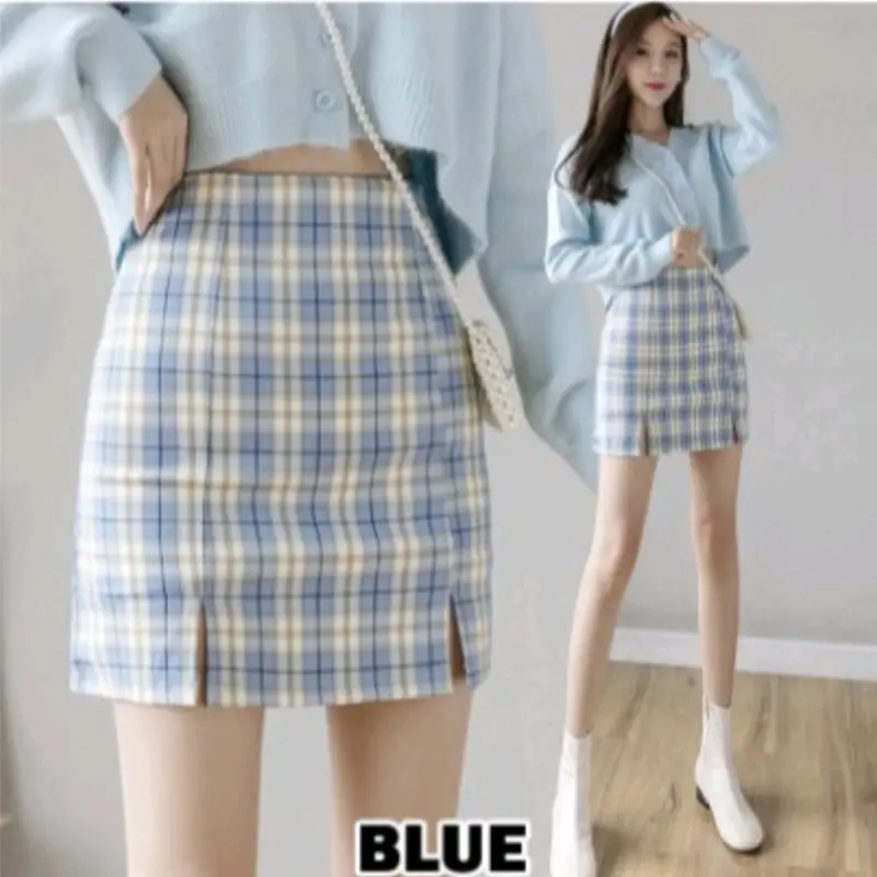 Ken Grosir rok aline motif kotak tartan 6