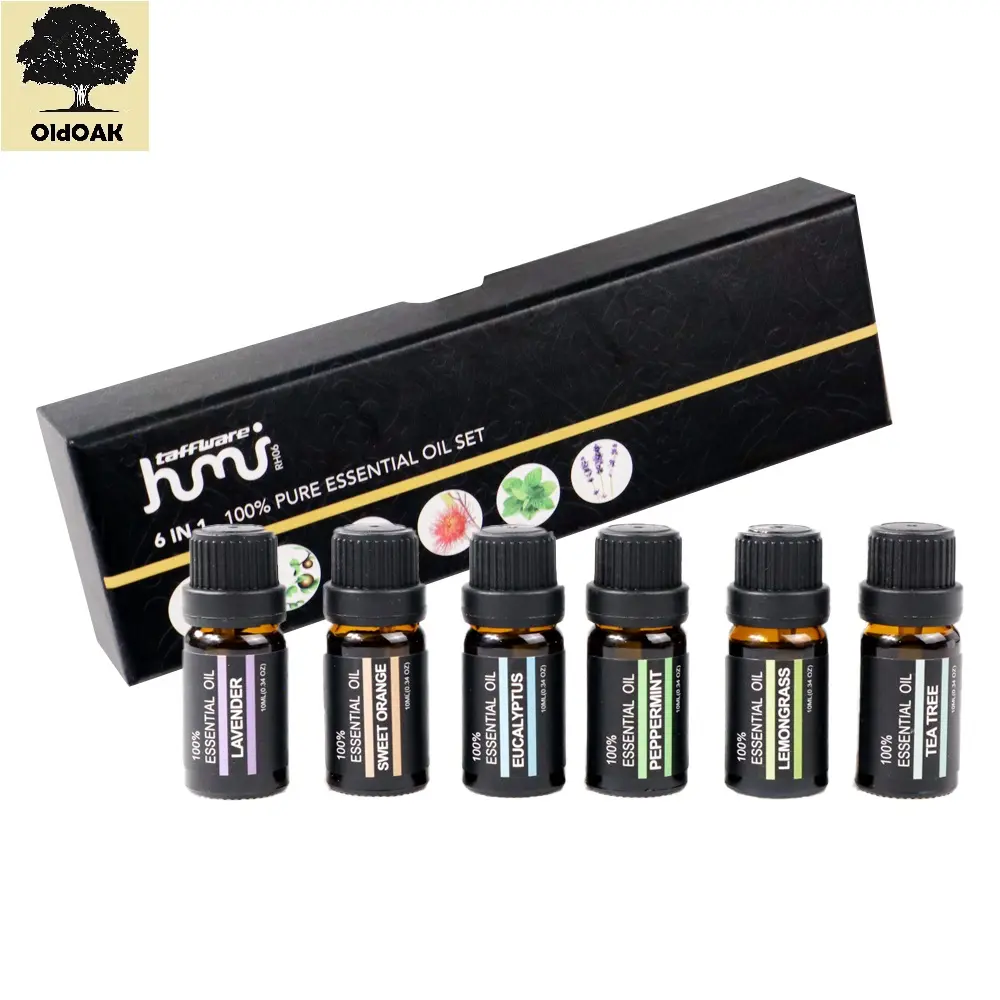 Taffware HUMI Set Pure Essential Fragrance Oils Minyak Aromatherapy Diffusers 10ml 6PCS - RH-06