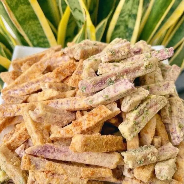 500g Khoai môn sấy lắc vị cua, vị hành giòn tan Lilifood