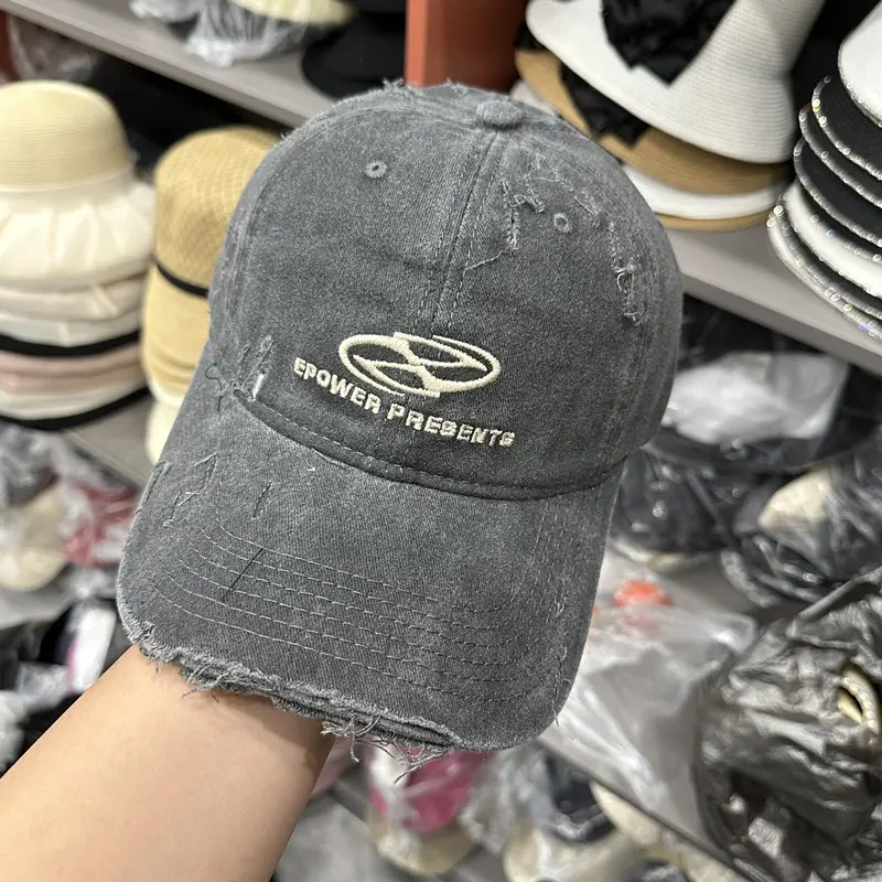 Baseball caps, visors, sports caps, washed and worn, embroidered vintage, breathable, fashionable, thin, trendy and versatile, suitable for men and women, multi-color optional, one piece in one pack