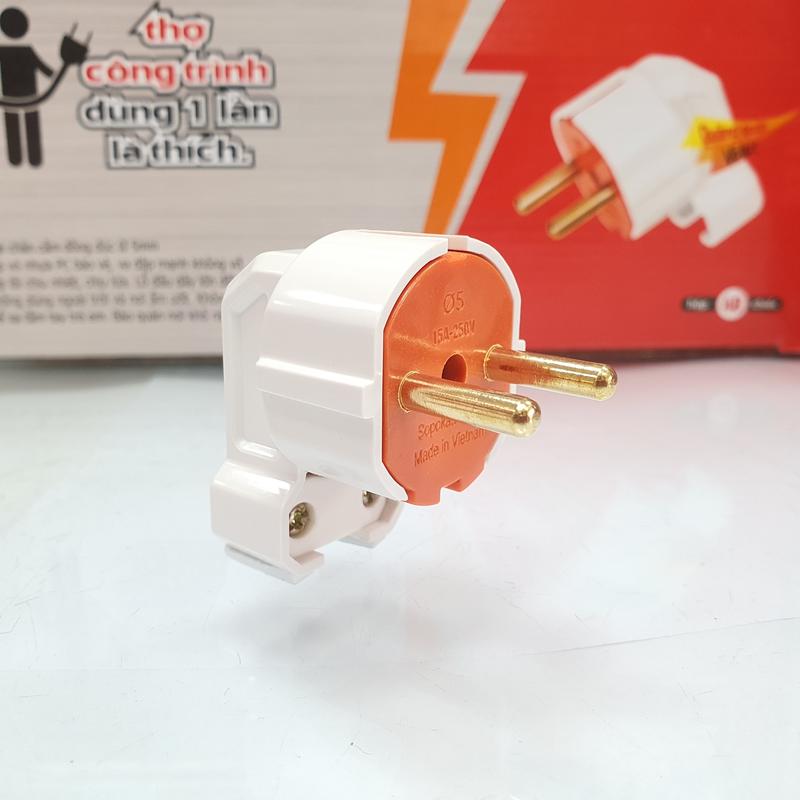 Phích cắm điện dương gập vuông góc 3000W 15A P3000W-G1 SOPOKA