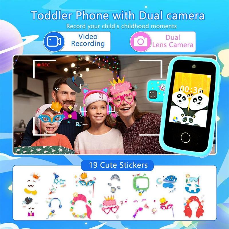 Product Introduction of Mini Smart Toy Phone, 1 Set Game Phone, Word Learning Education Companion Reader, Music Player, Camera Recording Video Game Mobile Watch, Alarm Clock 5