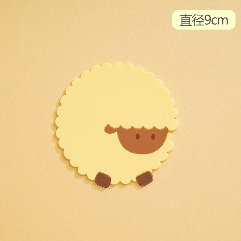 Product Introduction of Tuantuan Sheep Household Tea Cup Mat Placemat Bowl Mat Thickened Anti-scald High Temperature Resistant Food-grade Silicone Heat Insulation Mat Bowl Mat 1