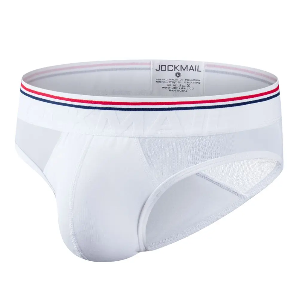 Quần Lót Nam, JOCKMAIL, Thiết Kế Lưới Và Cotton Gợi Cảm, Quần Boxer, Thích Hợp Cho Thể Thao, Màu Trơn, Thoáng Khí, Đồ Lót
