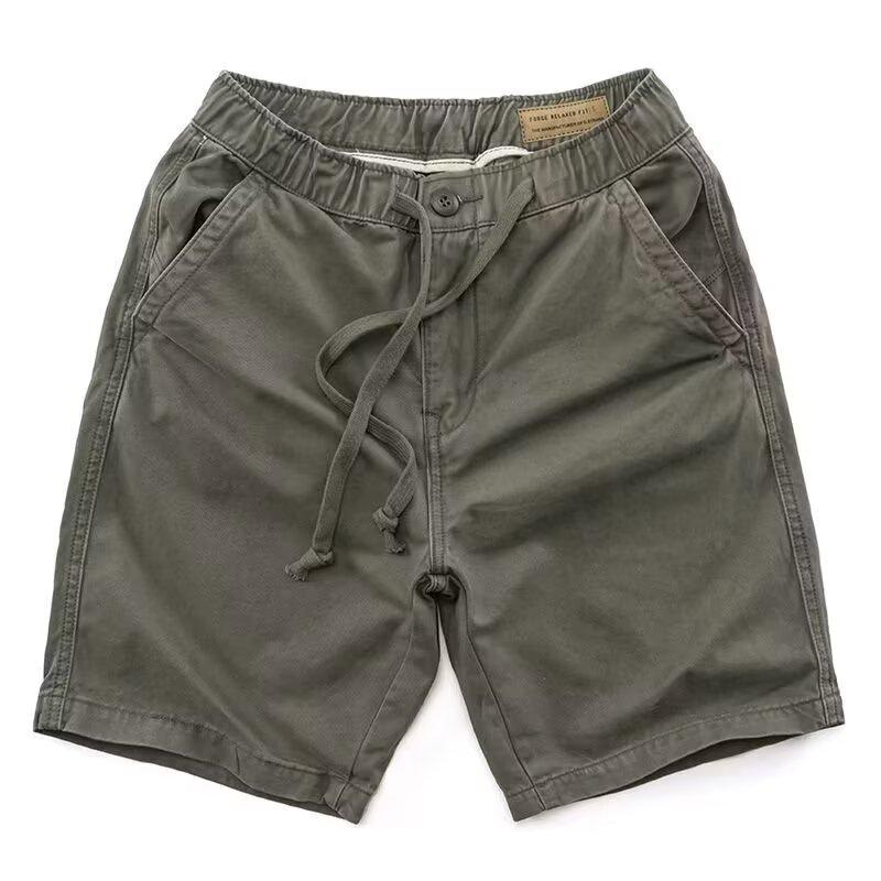 Product Introduction of M-8XL Japanese Basic Cargo Shorts Men Simple Casual Loose Straight Leg Plus Size Short Pants 4