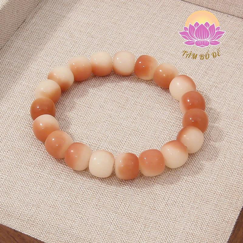 Chuỗi vòng đeo tay hạt bồ đề trơn size 10 ly màu sắc tự nhiên mang đến bình an, may mắn- TÂM BỒ ĐỀ [ quà tăng trong live] 2