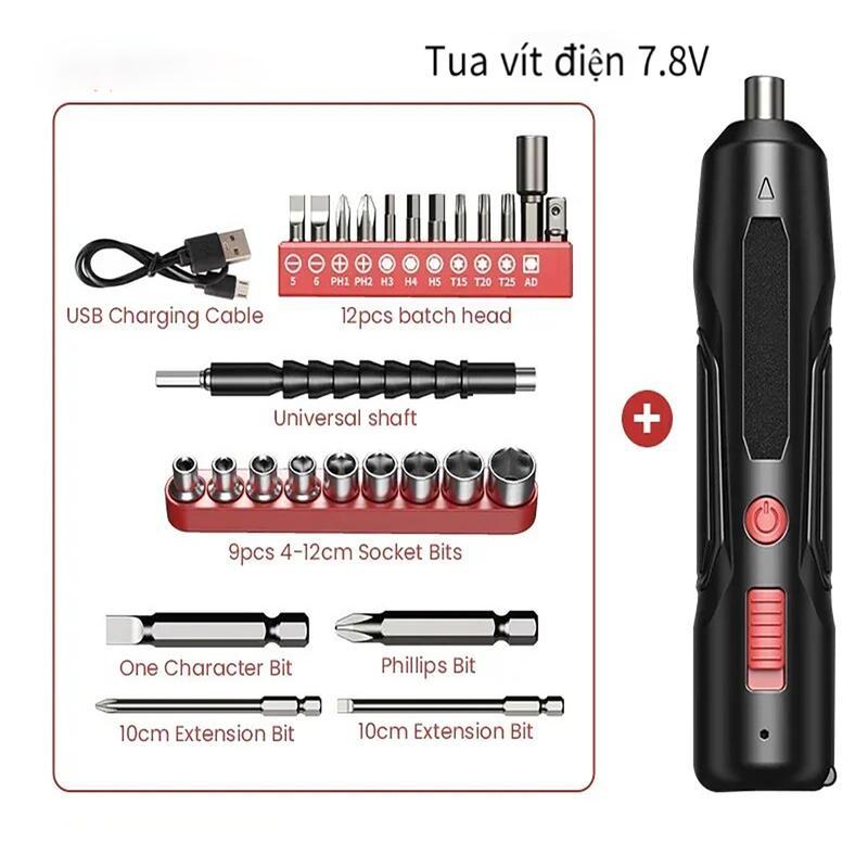 Tua vít điện của Đức pin lithium mini có thể sạc lại USB Bộ dụng cụ gia đình nhỏ nhỏ gọn và tiện lợi được sử dụng trong nhiều tình huống lắp đặt khác nhau. Tua vít điện có thể sạc lại bằng USB khoan điện nhỏ nhà điều khiển đa chức năng Bộ vít. 