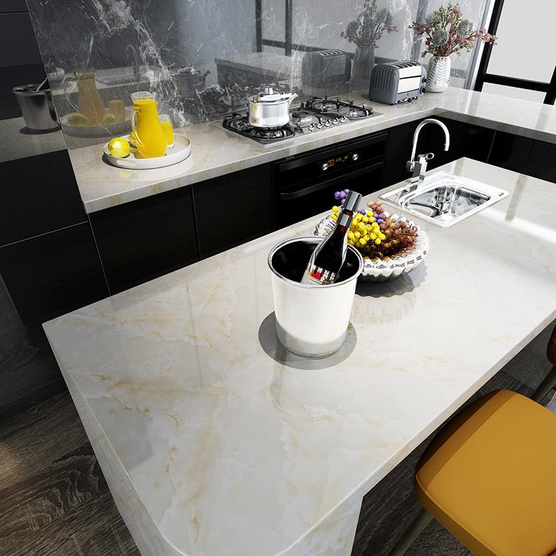 Product Introduction of ABIG 61cm Marble Self Adhesive Wallpaper Kertas Dinding Bata PVC Waterproof Sticker Self Deco Wall/Cabinet/Table Home Wall 0