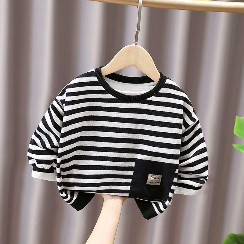 Áo Len Trẻ Em, Hàng Mới Về, Dài Tay, Bộ Sưu Tập Mùa Xuân Và Mùa Thu, Thiết Kế Sọc, Thích Hợp Cho Bé Trai Và Bé Gái, Thời Trang, Phong Cách Thường Ngày 2024 3